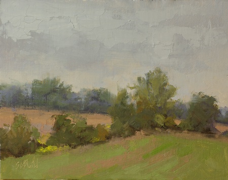 An oil painting done on location at Trough Hill Farm in Middleburg, VA.